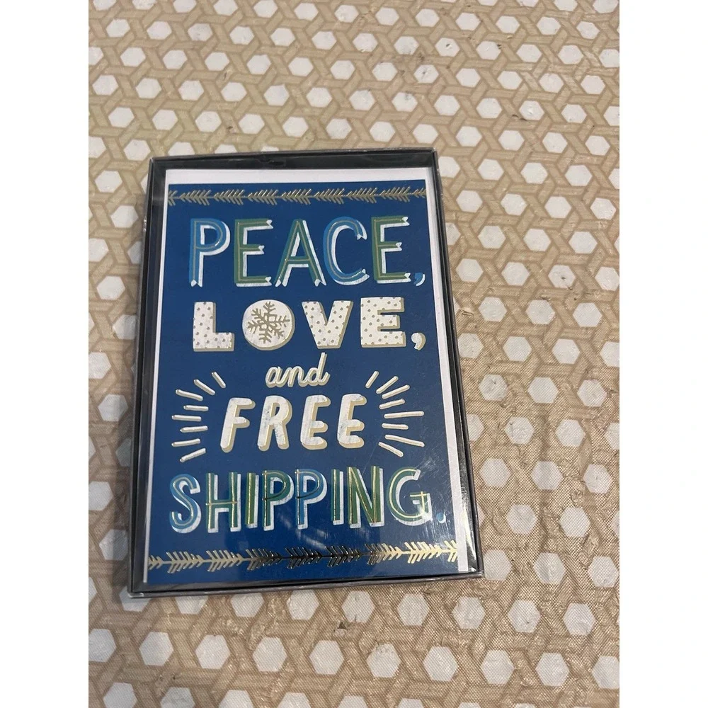 Hallmark Christmas Cards‎ 16 Boxed New Peace Love and Free Shipping